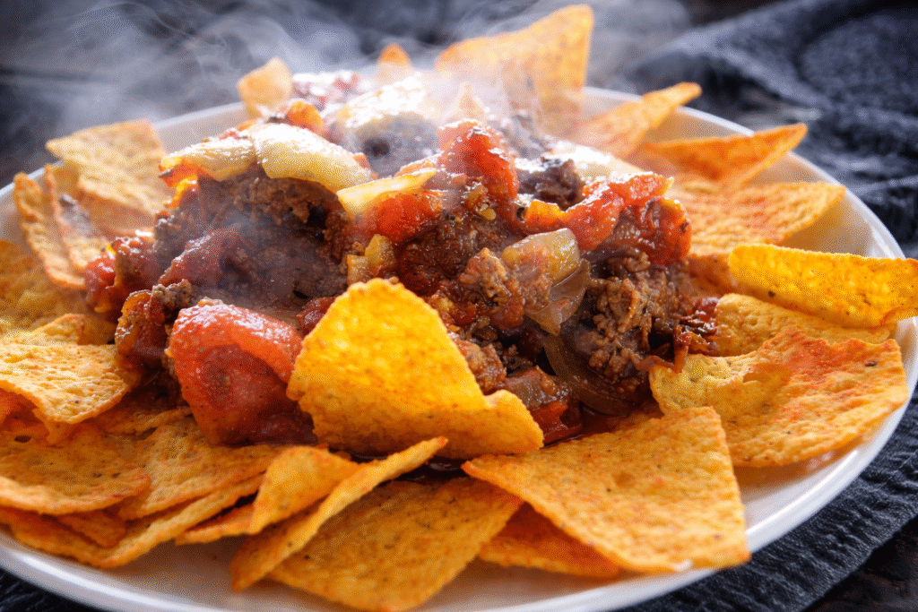 chili-de-carne-servido-com-nachos-e-uma-receita-sensacional-1-1024x683 Chile de Carne com Sanduíche na Parrilla