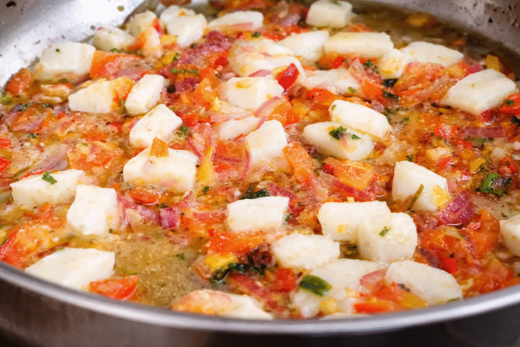 lulas-na-panela-refogando-com-vinagrete-1024x683 Como Fazer Lula ao Vinagrete Deliciosa