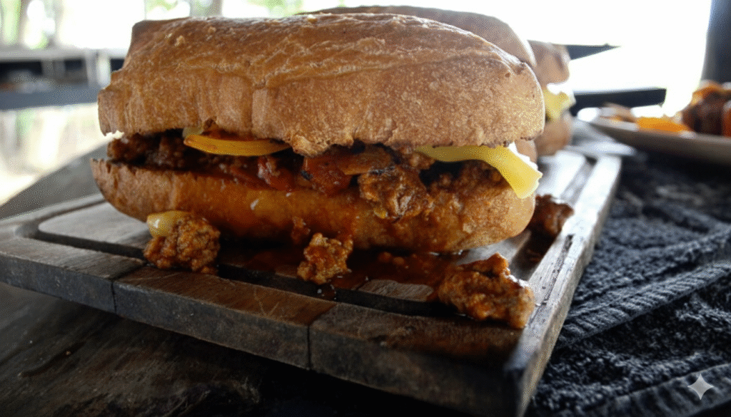 sanduiche-de-chili-de-carne-1024x585 Chile de Carne com Sanduíche na Parrilla