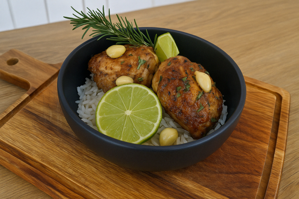 Frango-crocante-dourado-com-molho-de-manteiga-e-limao-siciliano-servido-em-prato-rustico-com-dentes-de-alho-e-ervas-frescas-1024x683 Frango Crocante ao Alho e Limão Siciliano