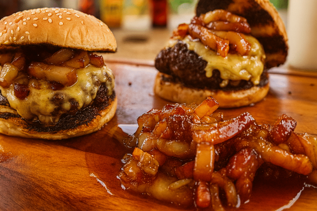 hamburguer-com-geleia-de-bacon-do-chef-pv-show-1-1-1024x683 Hambúrguer de Costela com Geleia de Bacon — Sabor Defumado no Padrão Chef PV Show