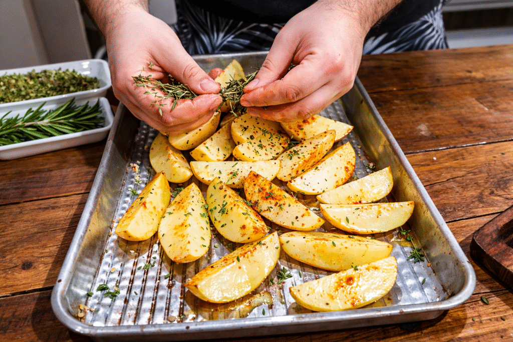 batatas-rusticas-feitas-no-forno-1024x683 Costelinha de Porco ao Barbecue no Forno (Minha Versão!)