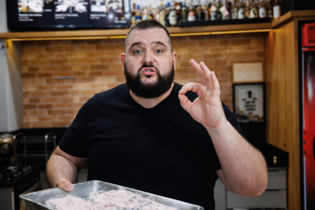 chef-pv-show-levando-costelas-as-forno-1024x683 Costelinha de Porco ao Barbecue no Forno (Minha Versão!)