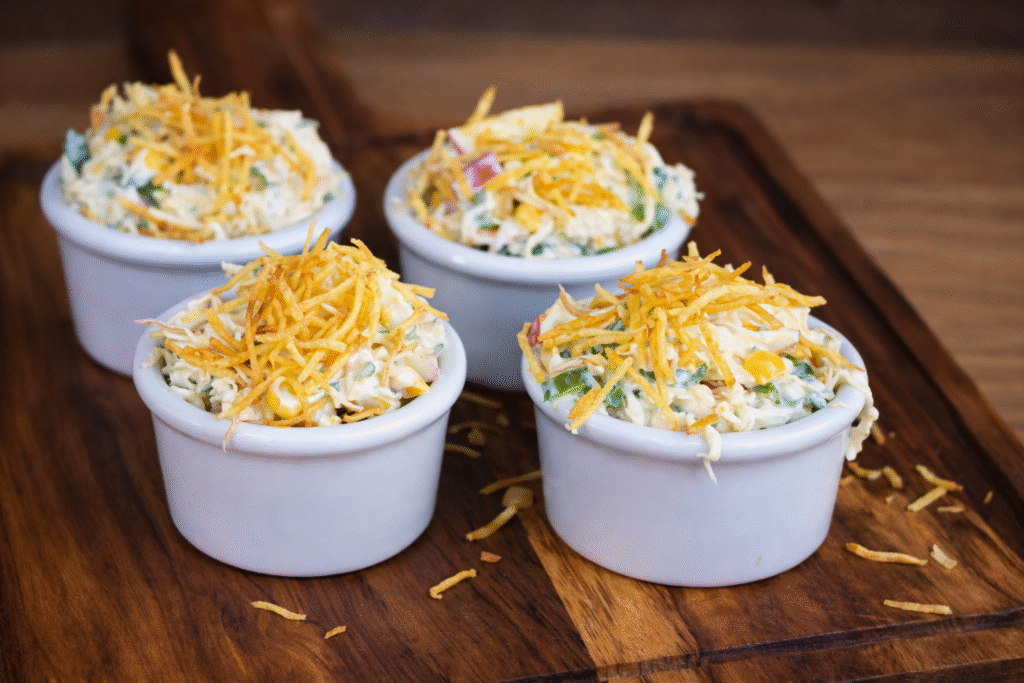 salpicao-de-frango-para-entradinha-1-1024x683 Salpicão de Frango com Maçã: Receita Tradicional e Cremosa