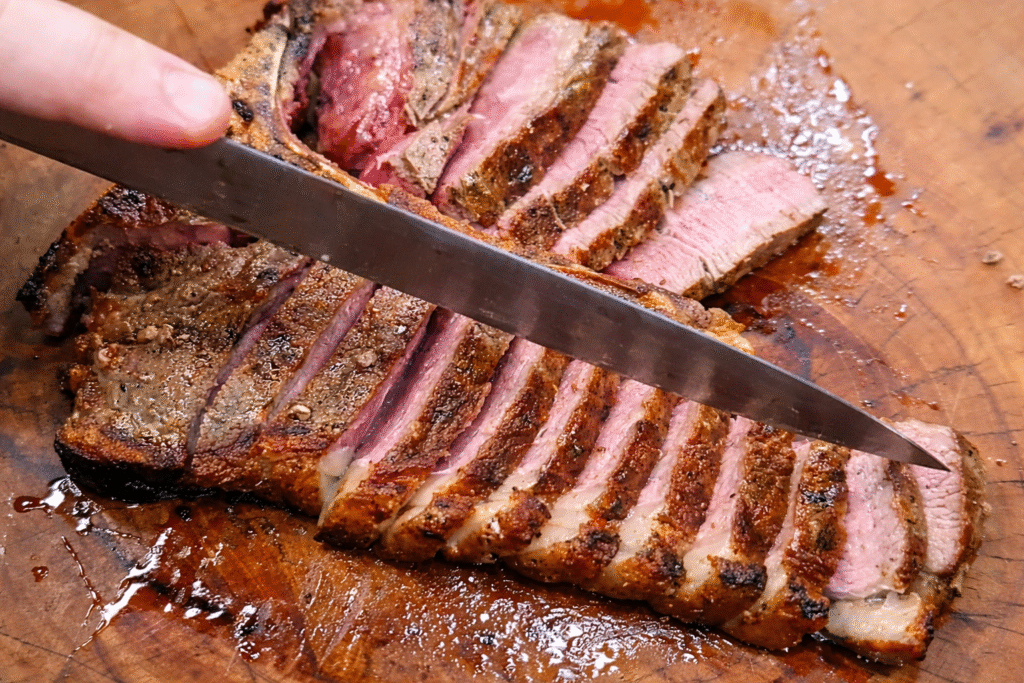 t-bone-ao-ponto-pronto-para-ser-saboreado-1024x683 T-Bone na Parrilla com Legumes Grelhados: Carne Suculenta e Acompanhamento Perfeito