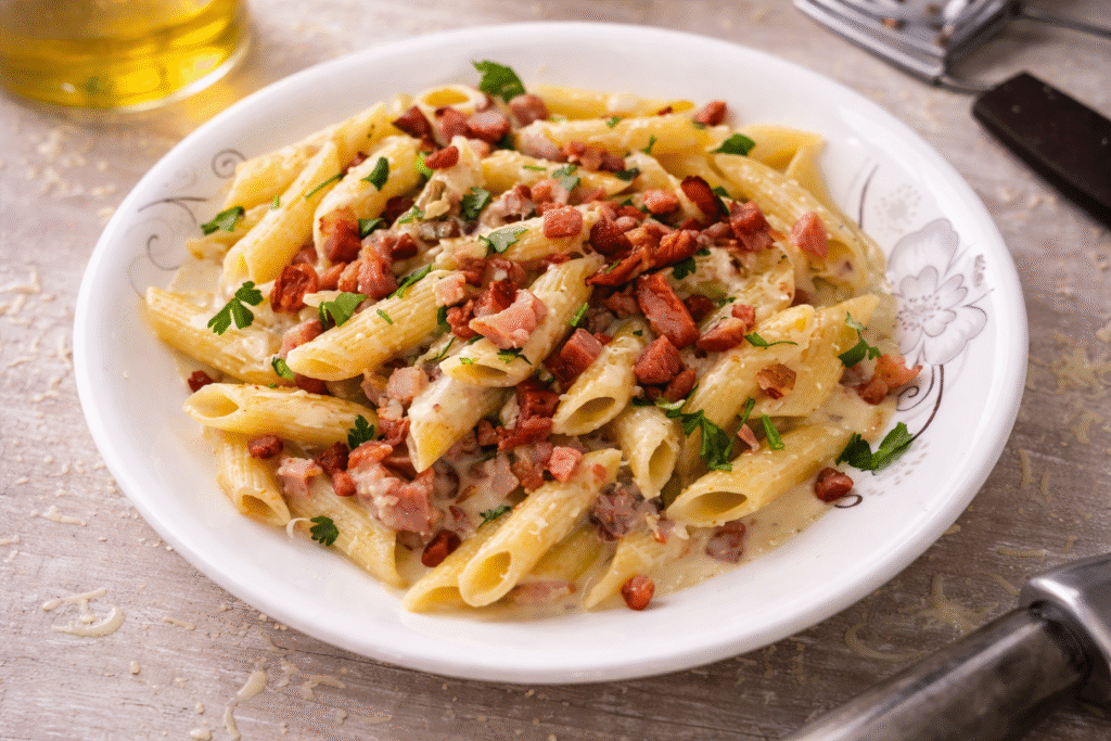 ChatGPT-Image-13-de-mar.-de-2026-08_39_46-1024x683 Macarrão Quatro Queijos com Bacon: Receita Cremosa e Irresistível