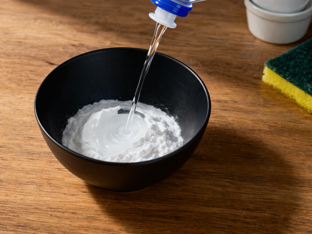 bicarbonado-e-detergente-sao-otimas-opcoes-para-limpar-panela-1024x768 Como Limpar Panela Encardida e Deixar Brilhando Como Nova