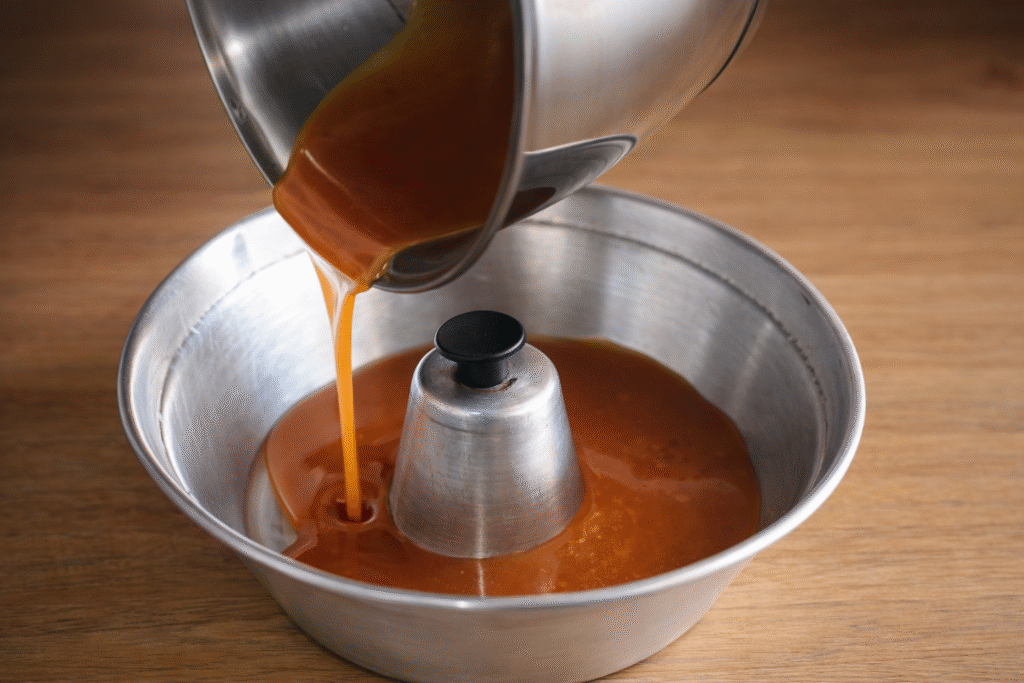 calda-de-caramelo-para-pudim-de-geladeira-1024x683 Pudim de Geladeira com 3 Ingredientes: fácil, rápido e sem forno