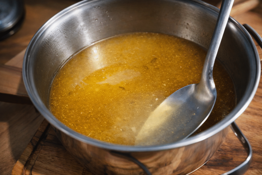 caldo-de-frango-pronto-1024x683 Caldo de Frango Caseiro: Receita Simples e Cheia de Sabor com Carcaça