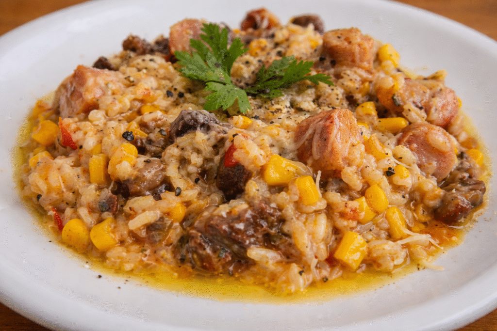 carreteiro-cremoso-com-arroz-de-risoto-1-1-1024x683 Carreteiro Cremoso com Sobras de Churrasco: reaproveitamento cheio de sabor