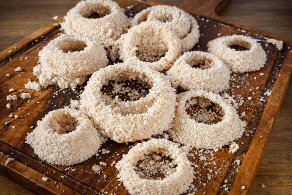 cebolas-empanadas-1-1024x683 Anéis de Cebola Crocantes: Receita de Lanchonete Sequinhos e Perfeitos