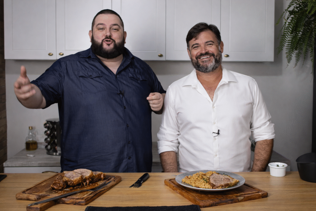 chef-pv-show-e-sartor-ensinando-a-fazer-maminha-com-arroz-1024x683 Maminha na Panela de Pressão com Arroz no Próprio Caldo: Receita Fácil e Saborosa