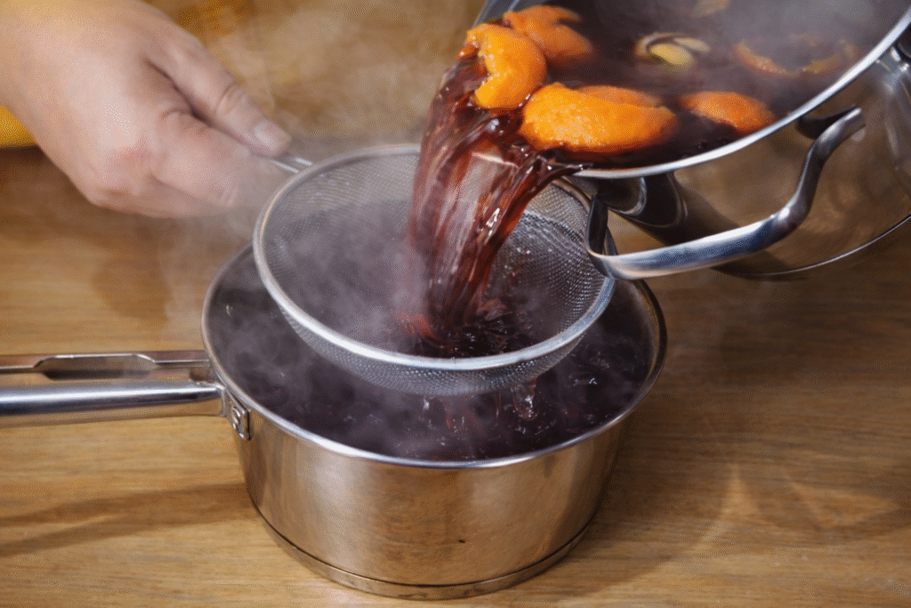 coando-o-quentao--1024x683 Quentão de Festa Junina com Vinho e Cachaça: Receita Tradicional