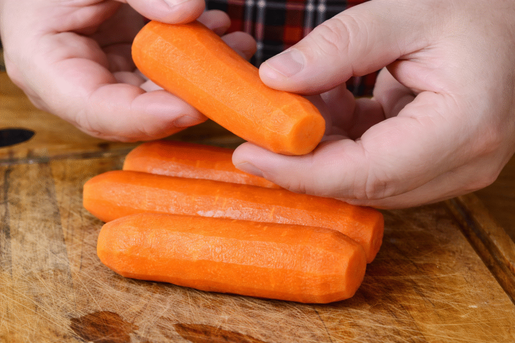 corte-as-cenouras-em-formato-semelhante-a-salsinha-1024x683 Cachorro-Quente de Cenoura: Receita Diferente, Saborosa e Sem Salsicha