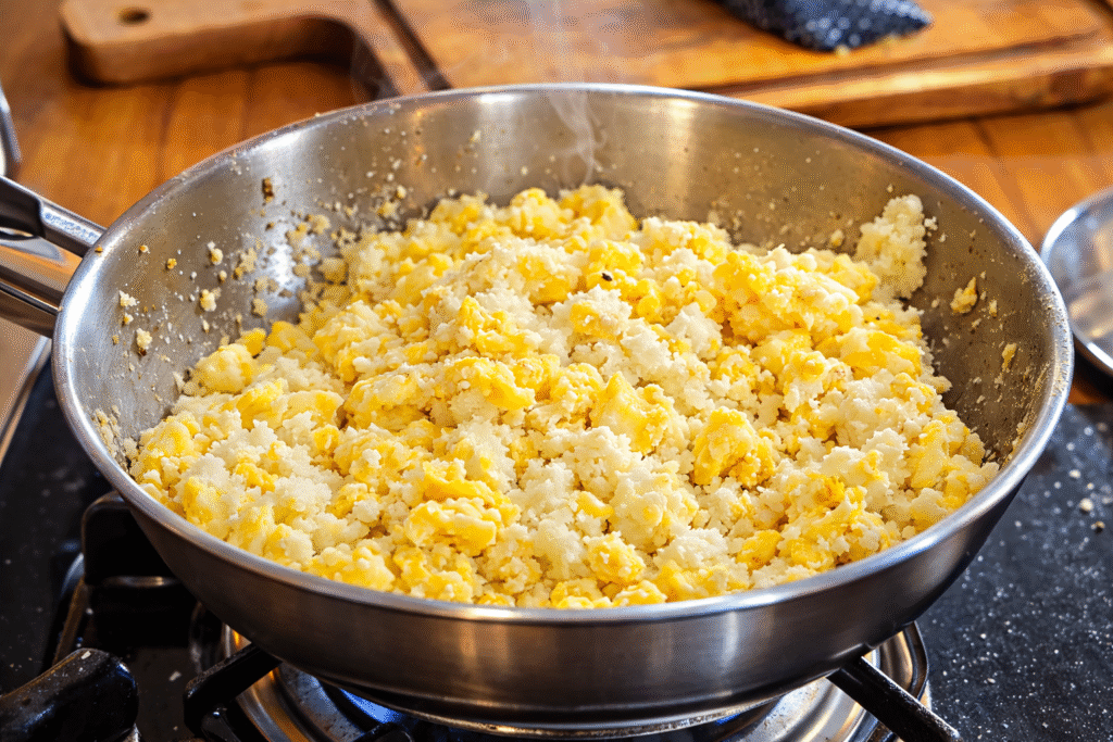 farofa-de-ovos-1024x683 Bife Ancho na Frigideira com Farofa de Ovos: receita simples e cheia de sabor