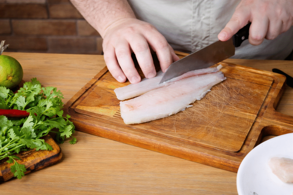 file-de-tilapia-para-execucao-de-um-ceviche-1024x683 Ceviche de Tilápia: Receita Refrescante com Limão, Abacaxi e Coentro