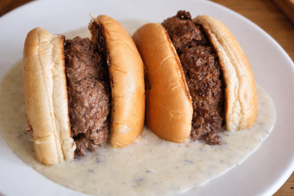 hamrburguer-mergulhado-no-creme-de-gorgonzola-1-1024x683 Hambúrguer de fraldinha com creme de gorgonzola