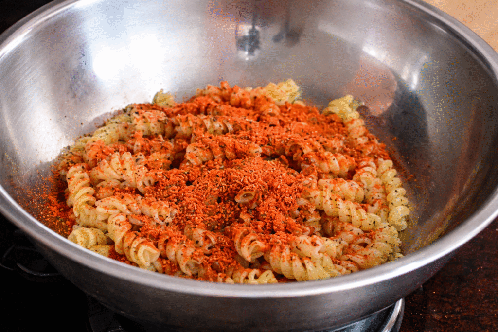 macarrao-bem-temperado-e-assado-se-torna-um-salgadinho-delicioso-1024x683 Macarrão Crocante Tipo Doritos: Receita Fácil na AirFryer