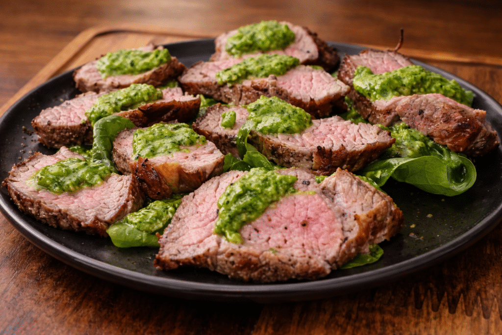 maminha-linda-ao-pesto-de-rucula-1024x683 Maminha na Churrasqueira com Pesto de Rúcula: Receita Suculenta e Diferente