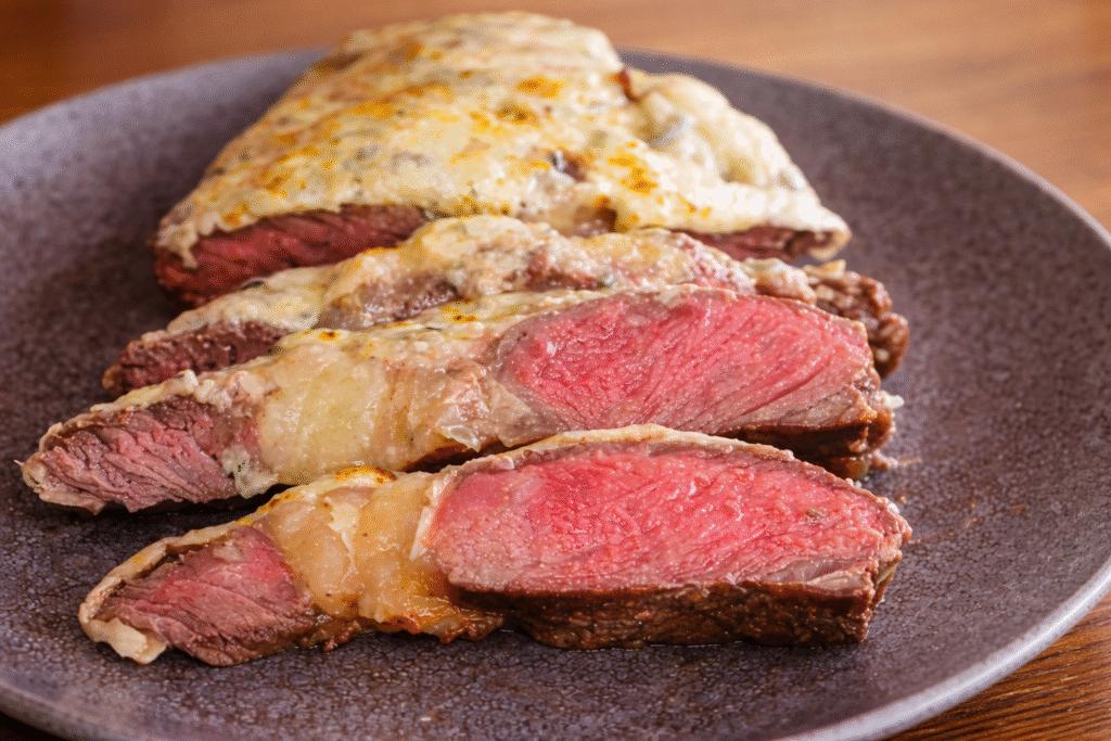 olha-esse-bife-ancho-com-gorgonzola-perfeito-1024x683 Bife Ancho Grelhado na Frigideira e Finalizado no Forno com Gorgonzola