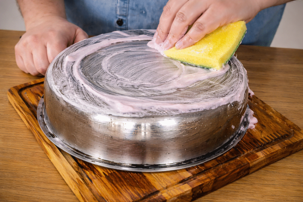 panela-novinha-limpa-com-bicarbonato-1-1024x683 Como Limpar Panela Encardida e Deixar Brilhando Como Nova