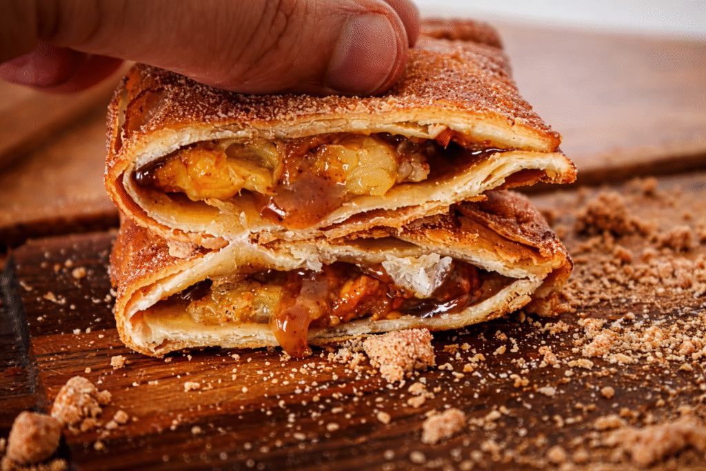 pastel-de-banana-com-doce-de-leite-2-1-1024x683 Pastel de Banana com Doce de Leite e Paçoca: sobremesa crocante e afetiva