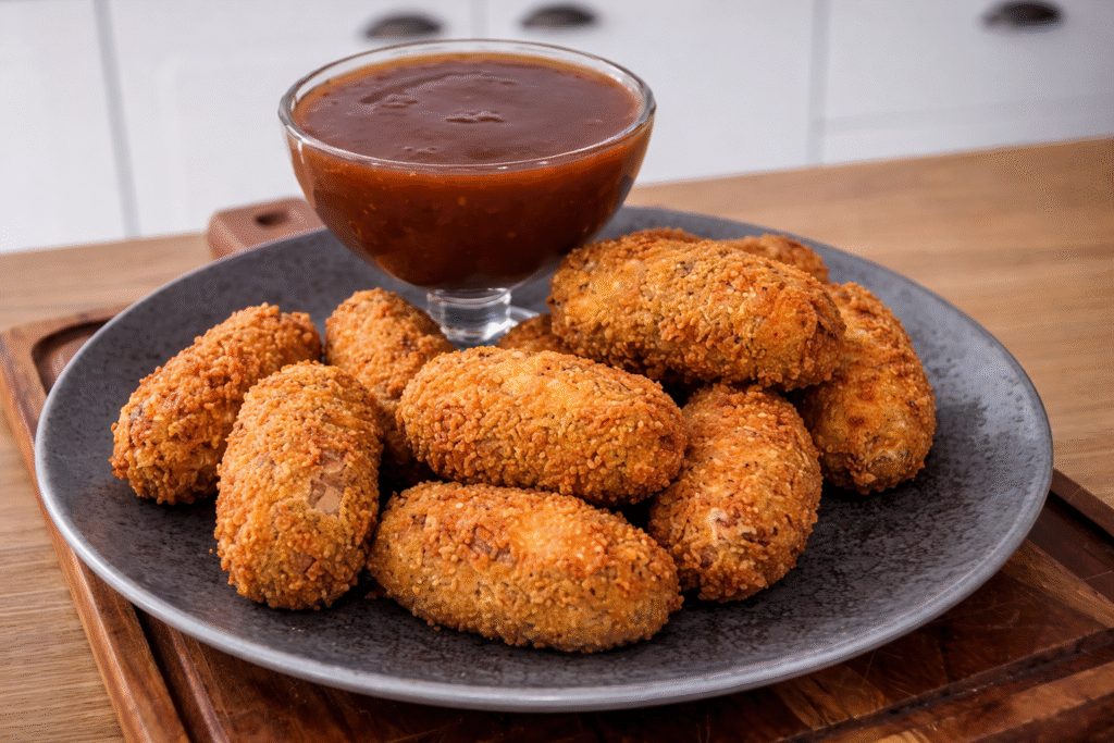 porcao-de-croquete-de-linguica-1-1024x683 Croquete de Linguiça Colonial Crocante e Caseiro: Receita Fácil para Impressionar