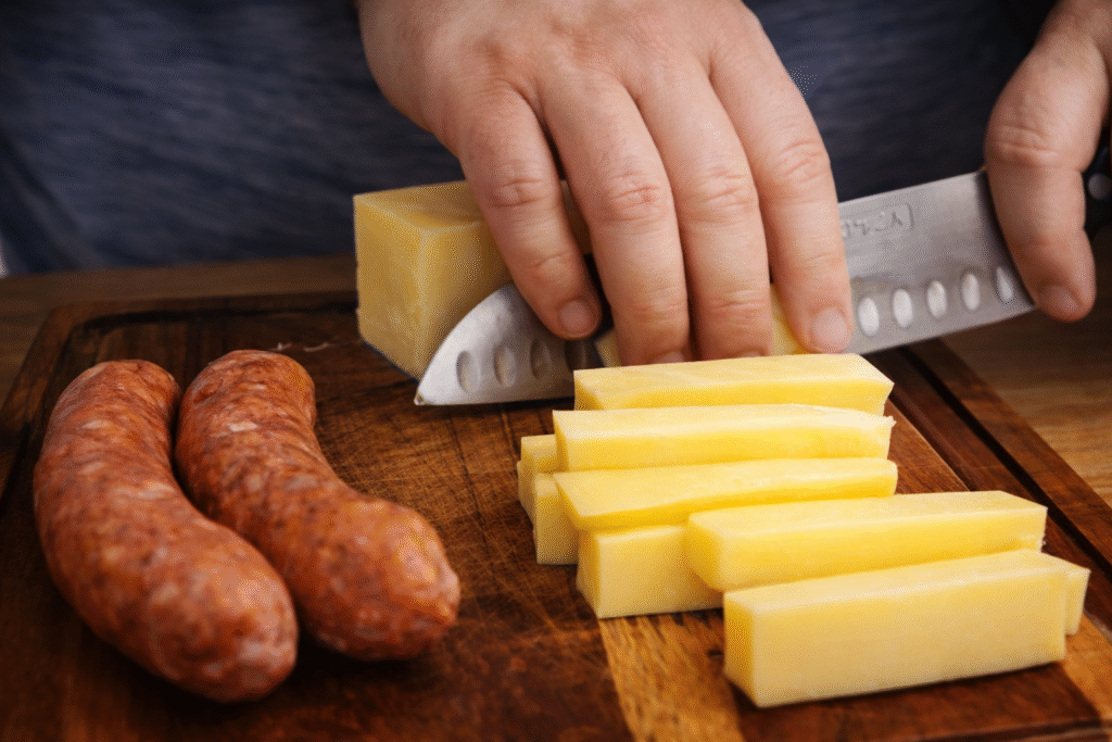 queijo-e-calabresa-para-salgadinho-1024x683 Rolinho de Queijo com Calabresa: crocante por fora e “puxa-puxa” por dentro