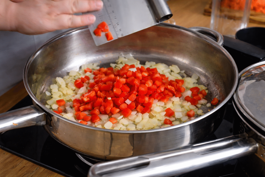 refogado-para-arroz-agridoce-de-natal-1024x683 Arroz de Natal Agridoce Sem Uva Passa: Receita Diferente e Cheia de Sabor