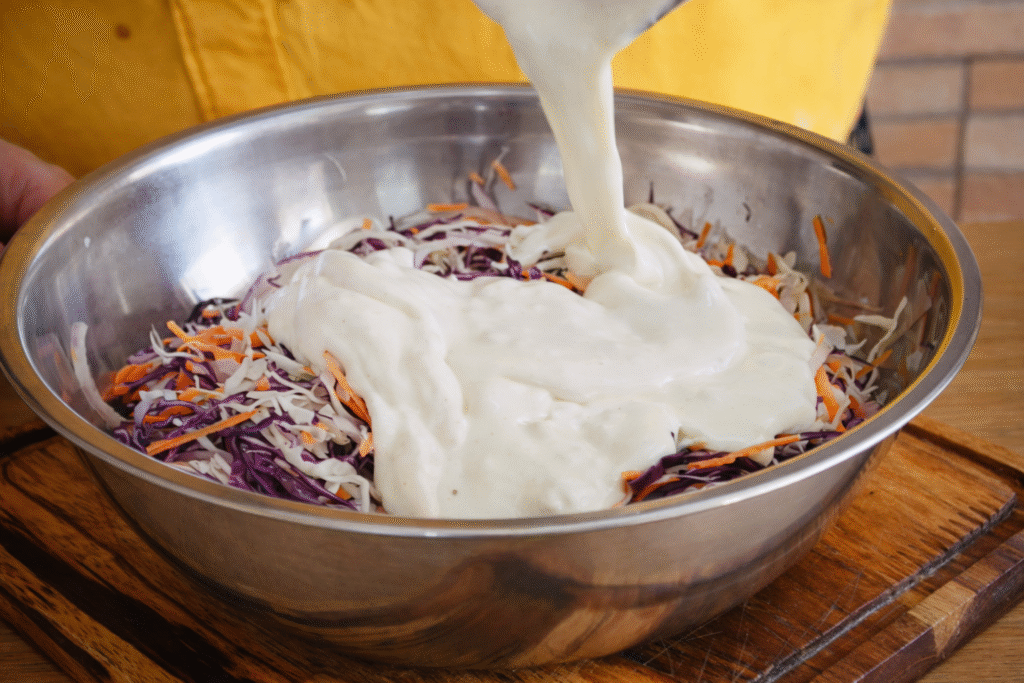 salada-cremosa-de-repolho-1024x683 Short Rib na Frigideira com Salpicão de Repolho ao Aioli