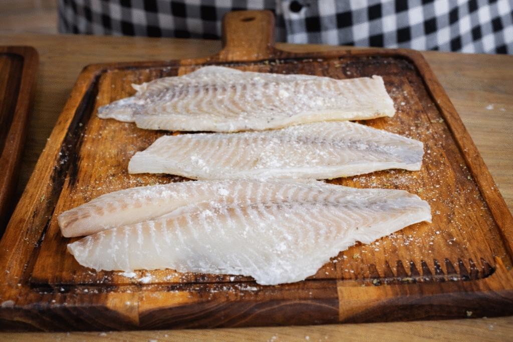 temperando-peixe-para-fish-and-cheeps-1024x683 Fish and Chips: clássico inglês com peixe empanado e batata chips