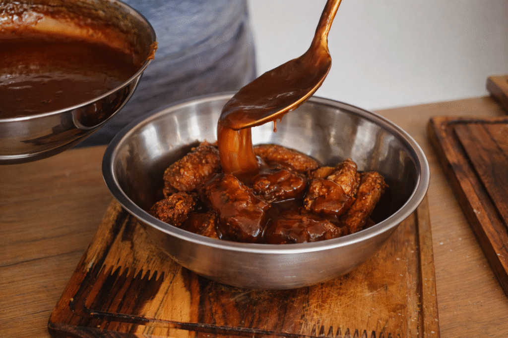 tulipa-de-frango-ao-molho-barbecue-1024x683 Tulipa de Frango com Molho Barbecue Caseiro de Laranja