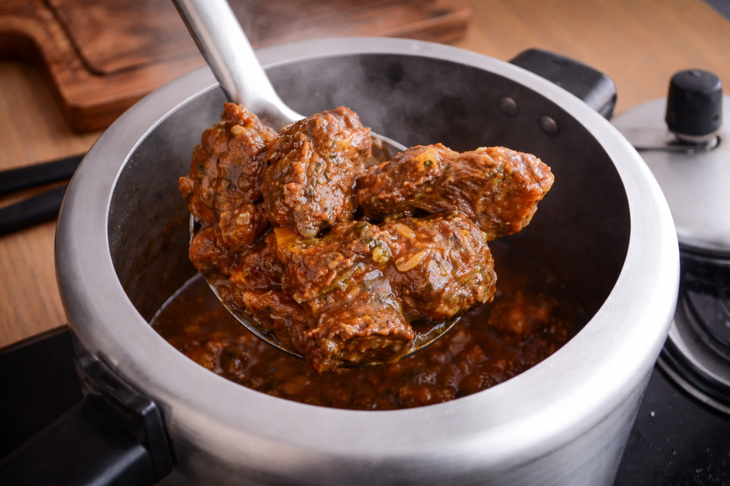 carne-cozinha-perfeitamente-na-panela-de-pressao-1024x683 Arroz de Bananinha: Receita Suculenta e Cheia de Sabor