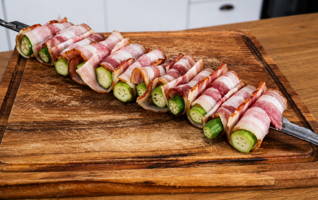 espetinho-de-quiabo-com-bacon-e-um-bom-aperitivo-para-a-churrasqueira-1024x646 Espetinho de Quiabo com Bacon: Entrada de Churrasco que Surpreende