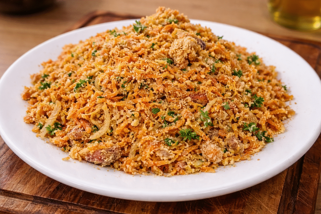 farofa-de-cenoura-para-datas-especiais-1-1024x683 Farofa de Cenoura com Bacon: Receita Crocante, Saborosa e Fácil