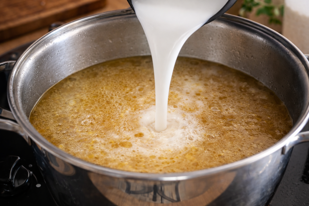 leite-de-coco-aveluda-o-preparo-do-pirao-de-peixe-1024x683 Pirão de Peixe Cremoso: Receita Tradicional com Toque Especial