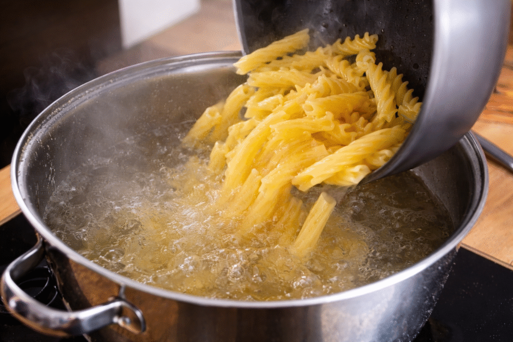 macarrao-cozinhando-em-agua-com-sal-1024x683 Macarrão com Sardinha: Receita Simples, Econômica e Cheia de Sabor