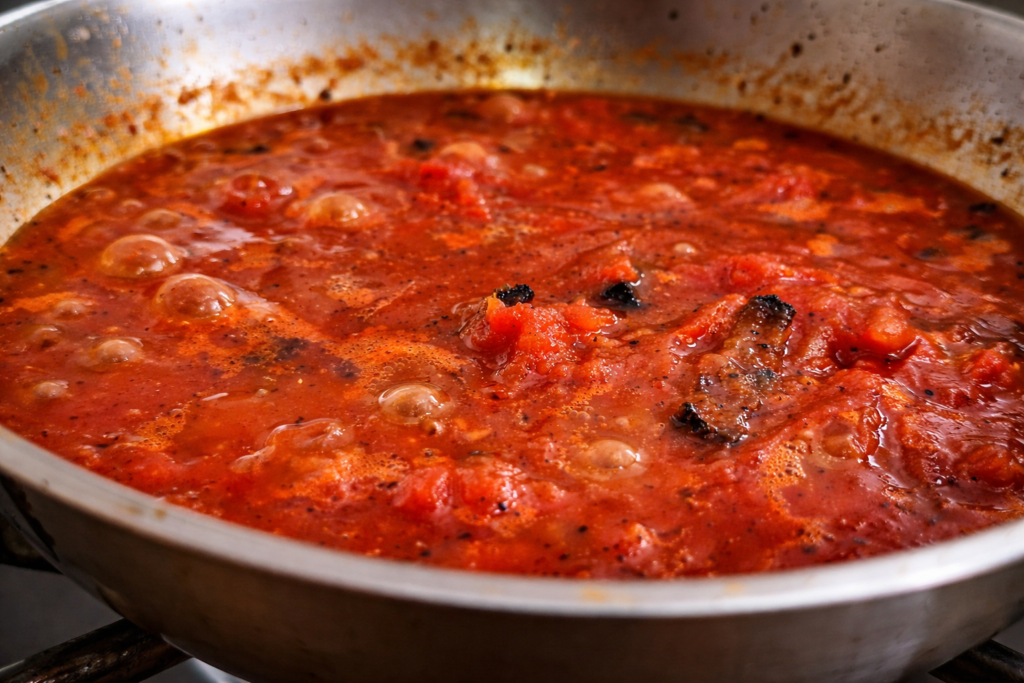 molho-alla-matriciana-1024x683 Macarrão All’Amatriciana: Receita Italiana Tradicional com Técnica Profissional