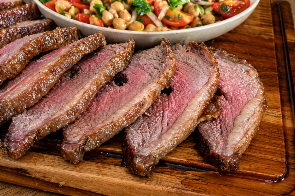 picanha-no-espeto-com-vinagrete-de-grao-de-bico-1-1024x682 Picanha no Espeto na Churrasqueira: Técnica Tradicional para Carne Suculenta