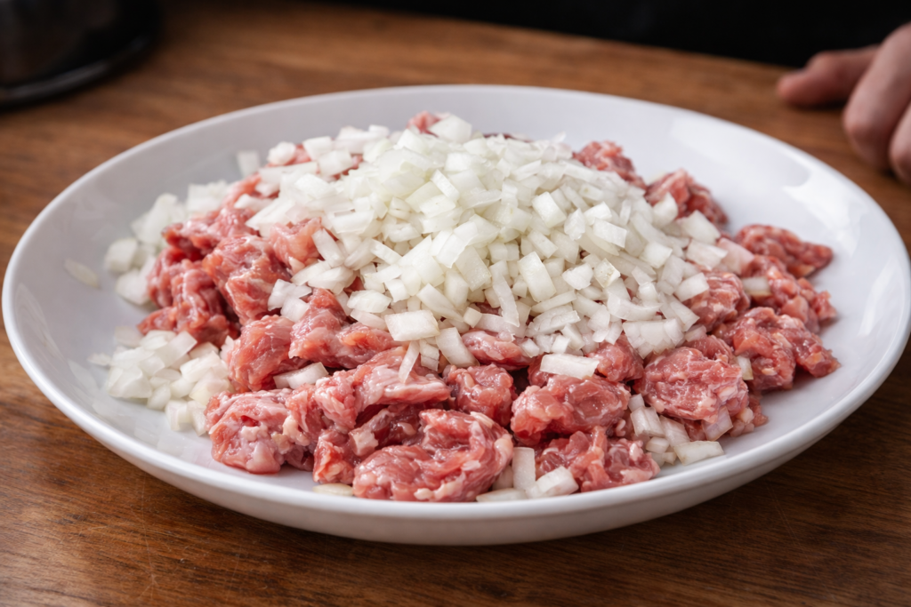 recheio-de-linguica-para-berinjela-1024x683 Enroladinho de Berinjela com Linguiça: Entrada de Churrasco Diferente e Irresistível