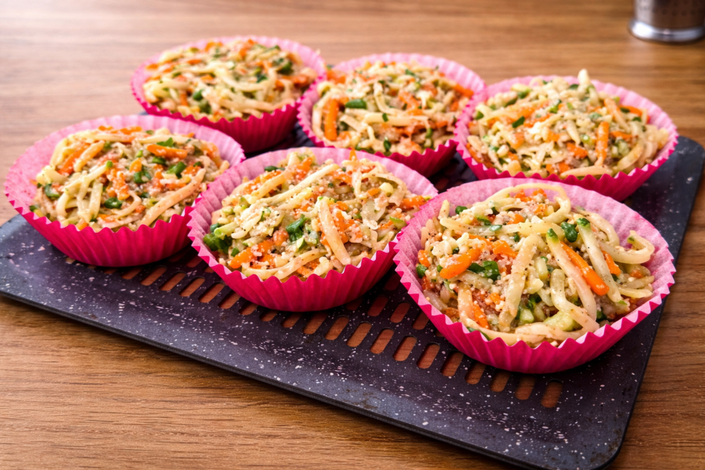 tortinhas-fit-antes-de-ir-ao-forno-1-1024x683 Tortinha de Legumes Fit Sem Massa: Receita Saudável, Leve e Estruturada