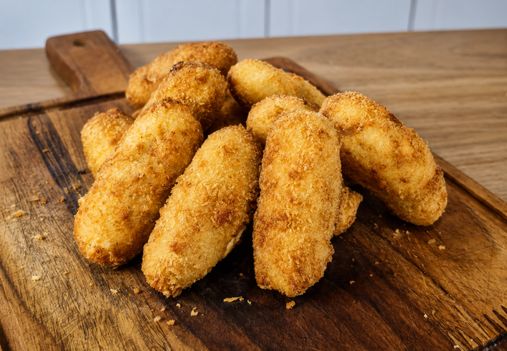 croquetes-de-frango-empanados-1-1024x710 Croquete de Frango Crocante: Receita Fácil, Cremosa e Perfeita para Festinhas
