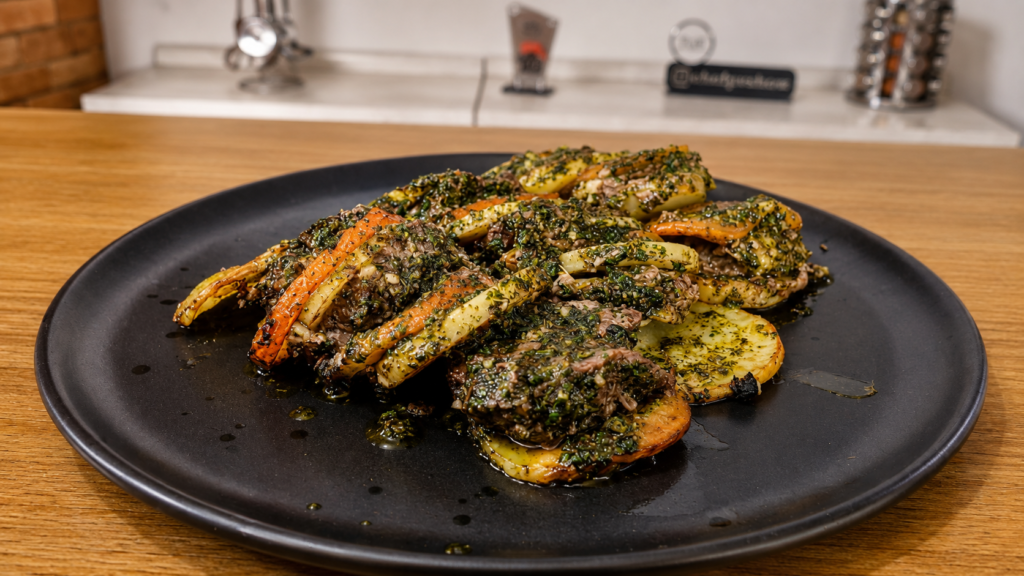 espetinho-de-forno2-1024x576 Espetinho de Carne com Chimichurri no Forno: Suculento, Fácil e Sem Churrasqueira