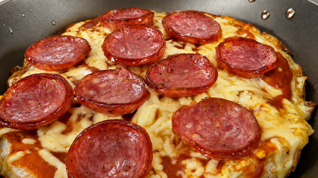 pizza-com-pao-amanhecido-na-frigideira-1024x576 Pizza de Frigideira com Pão Amanhecido: Receita Rápida, Crocante e Econômica
