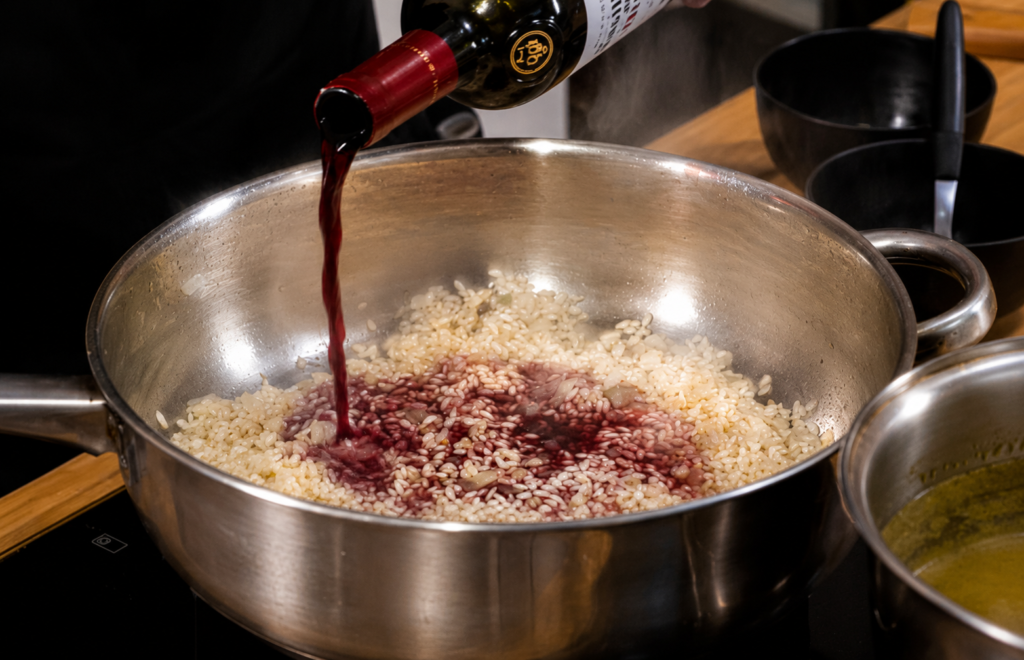 risoto-com-vinho-tinto-1024x660 Risoto de Provolone e Presunto Parma: Sofisticação, Defumação e Muito Sabor em Cada Garfada