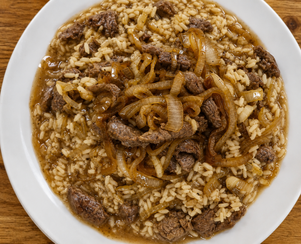 risoto-de-bife-acebolado-1-1-1024x831 Risoto de Bife Acebolado: A Combinação Perfeita Entre Churrasco e Conforto
