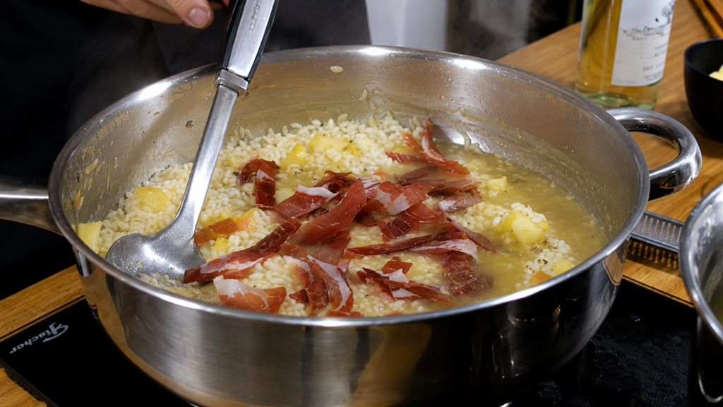 risoto-de-maca-com-copa-1-1024x576 Risoto de Maçã com Copa e Queijo Emmental: Uma Combinação Sofisticada e Surpreendente