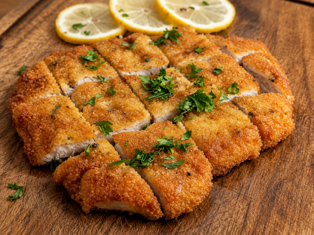 schnitzel-1-1024x768 Schnitzel Suíno: O Clássico Bife Empanado Alemão Crocante e Suculento