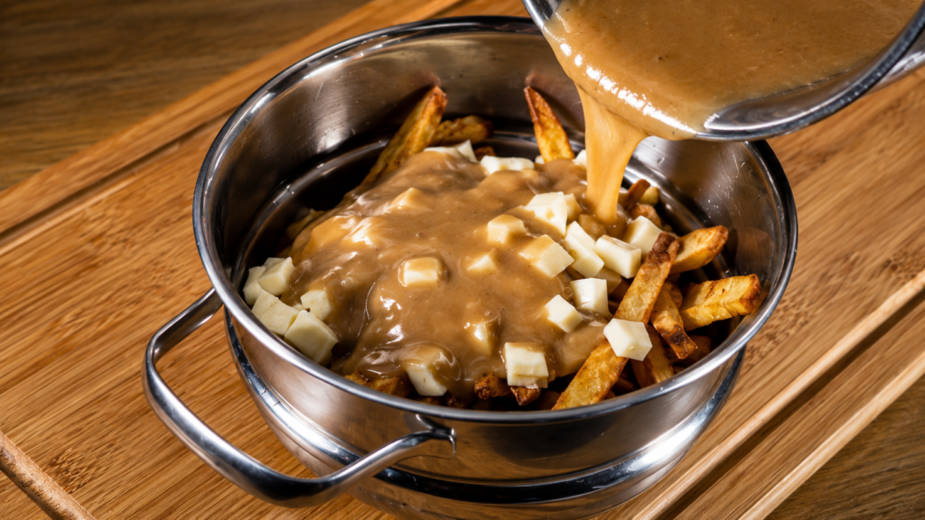fritas-molho-gravy-e-coalho-para-poutine-1024x576 Poutine Canadense: A Famosa Batata com Molho Gravy que Conquistou o Canadá