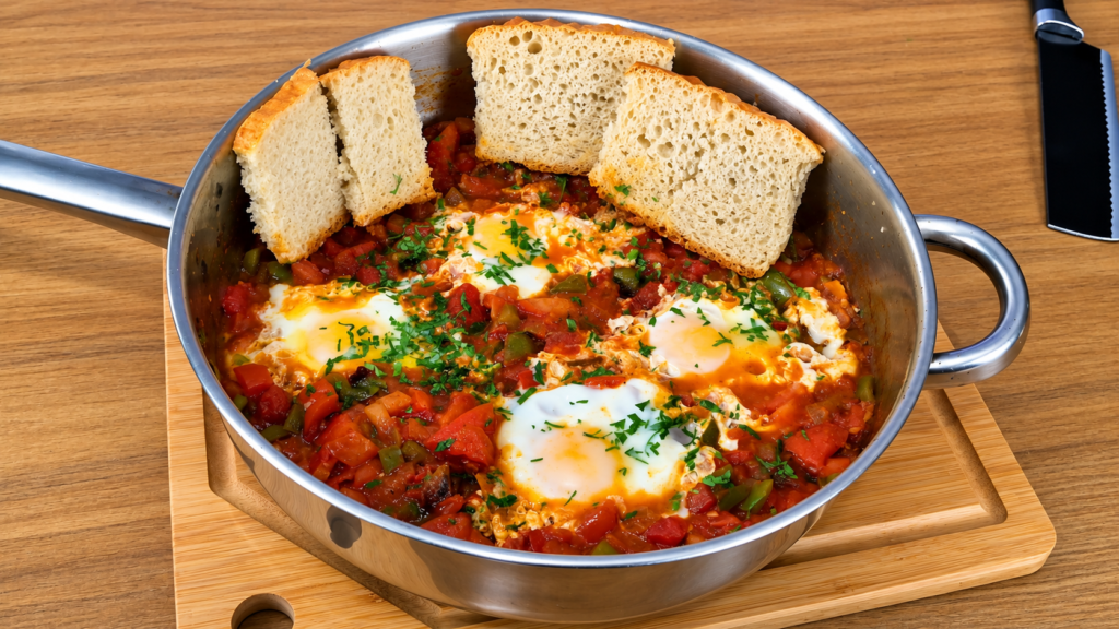 CHAKCHOUKA-ARGELINA--1024x576 Chakchouka Argelina: Aprenda a Fazer a Tradicional Receita de Tomate, Pimentões e Ovos